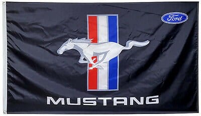 Ford Mustang Black Sport Flag 3X5 Ft Polyester Banner USA 90x150cm