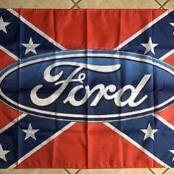 Ford Mustang Red Flag 3X5 Ft Polyester Banner USA 90x150cm