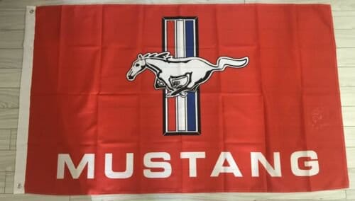 Ford Mustang Red Flag 3X5 Ft Polyester USA 90x150cm