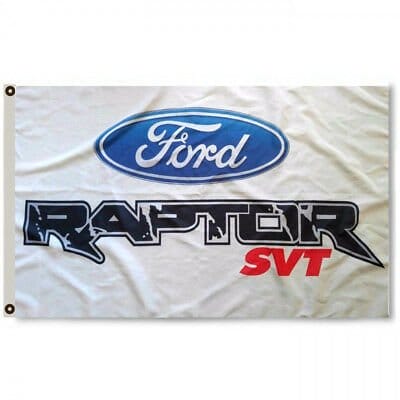 Ford RAPTOR SVT White Flag 3X5 Ft Polyester Banner USA 90x150cm