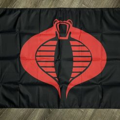 G.I. Joe Cobra Flag 3x5 ft Black Red Banner Man-Cave Garage Collectible Toy New