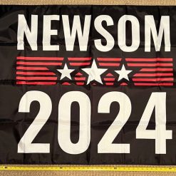 Gavin Newsom Flag Black 2024 Democracy Democrat Equality USA Sign 3x5'