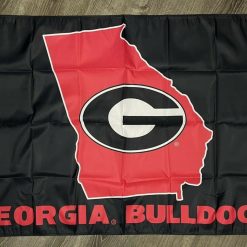 Georgia Bulldogs Flag 3x5 ft Sports Black Banner Man-Cave Garage