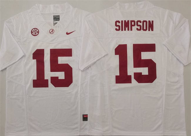 Georgia Bulldogs #15 Ty Simpson Jersey F.U.S.E. Football Stitched - Image 3