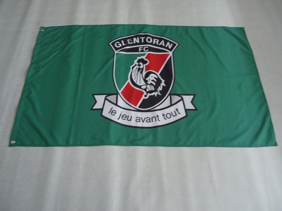 Glentoran F.C. Flag 3x5ft Banner polyester