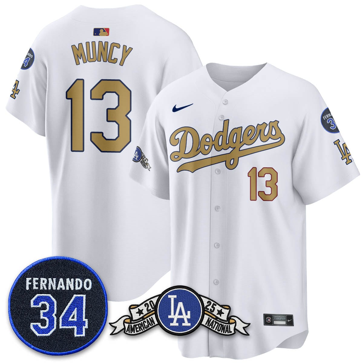 Los Angeles Dodgers 2025 National League Champions Jersey - All Stitched - Image 22