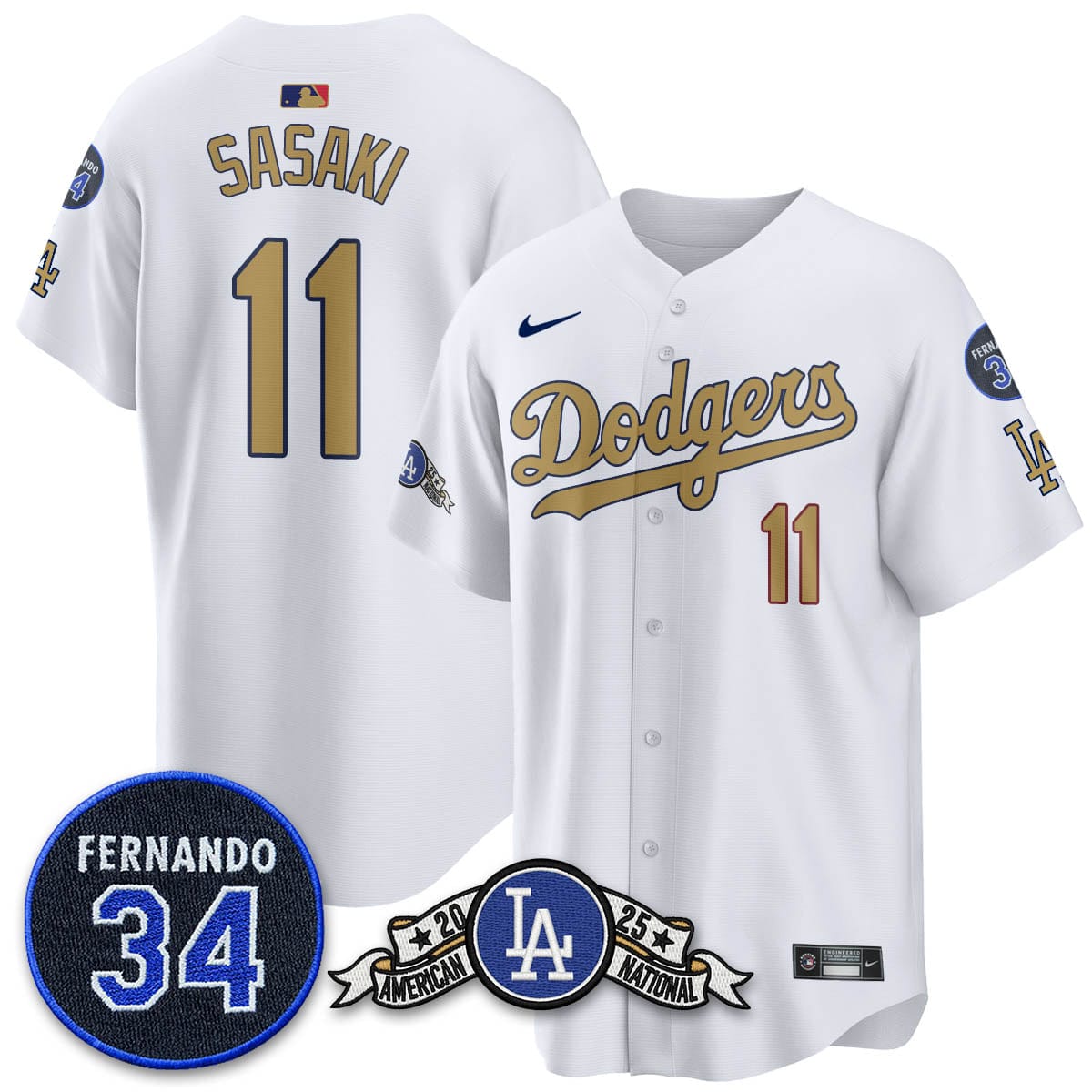 Los Angeles Dodgers 2025 National League Champions Jersey - All Stitched - Image 24