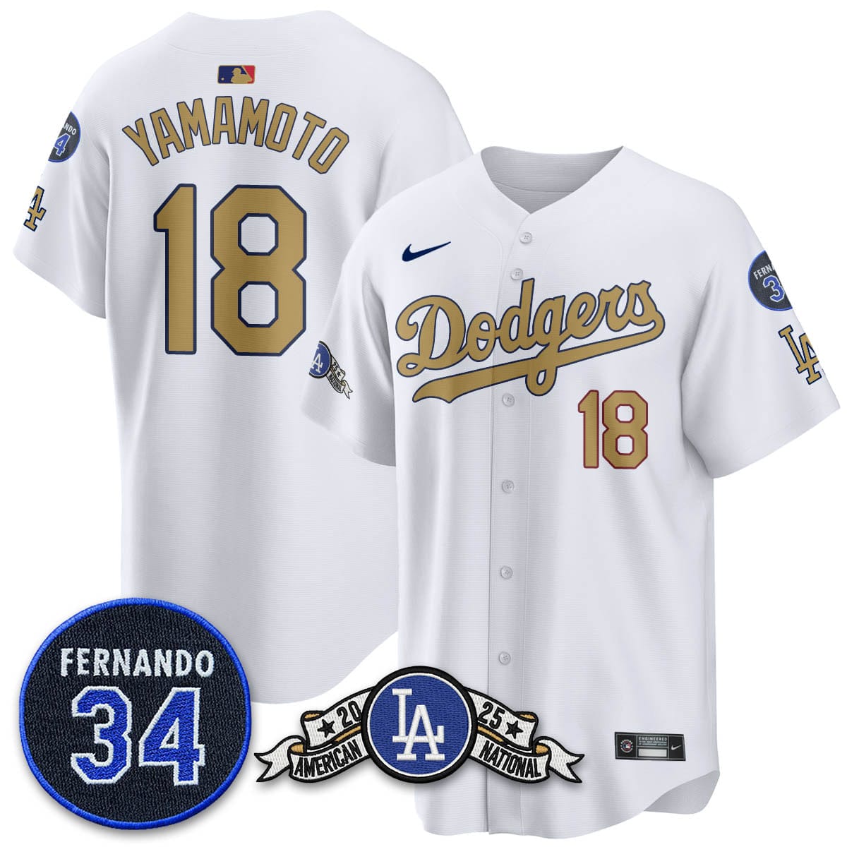 Los Angeles Dodgers 2025 National League Champions Jersey - All Stitched - Image 25