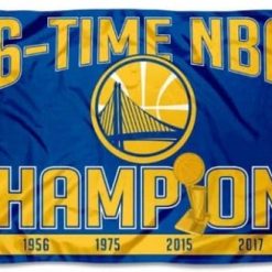 Golden State Warriors 6 Time Champions Flag 3X5Ft Polyester Banner USA Digital Print