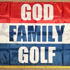 Golf Flag Beer God Save America Racing Farm Dorm Room USA Sign 3x5