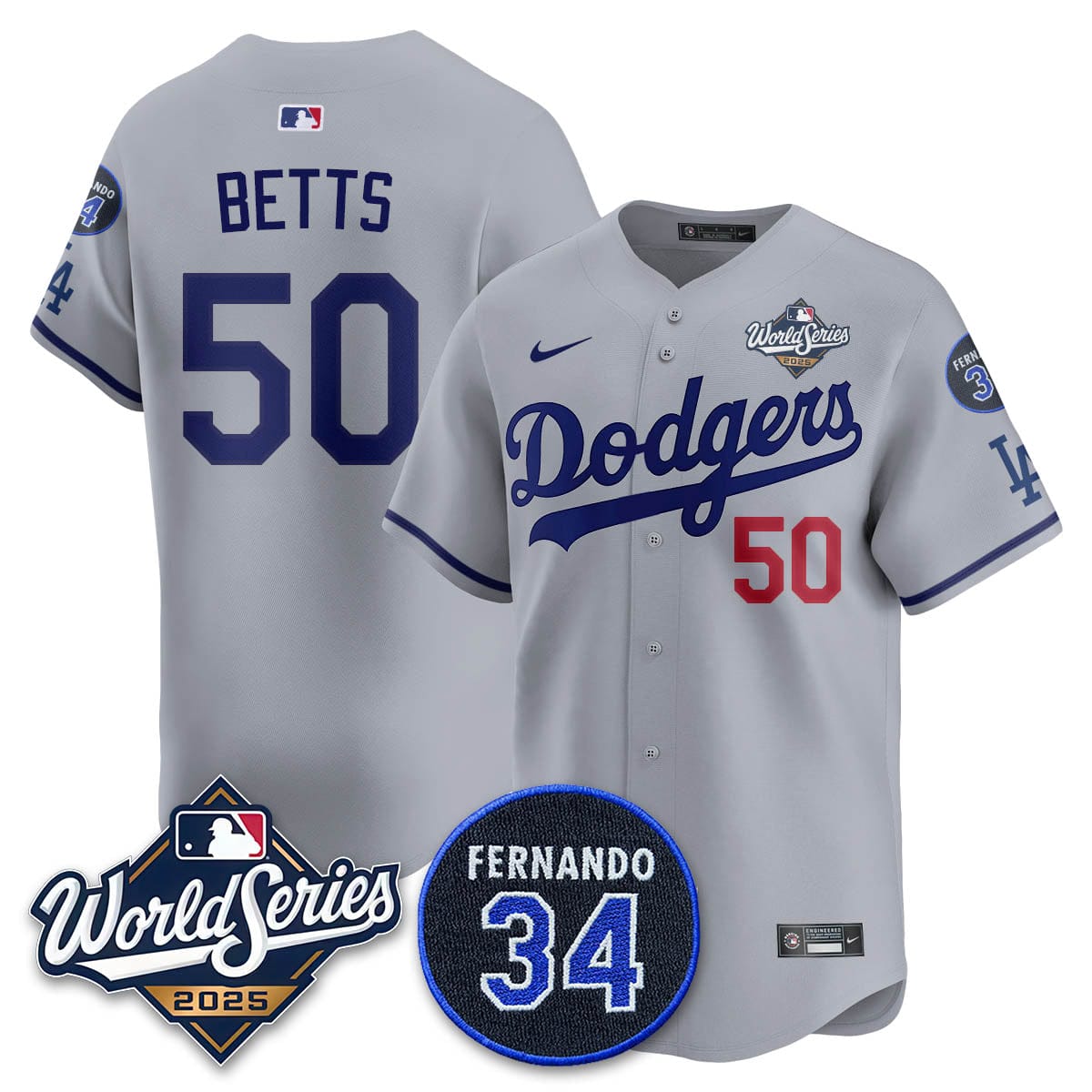 Los Angeles Dodgers 2025 National League Champions Jersey - All Stitched - Image 20