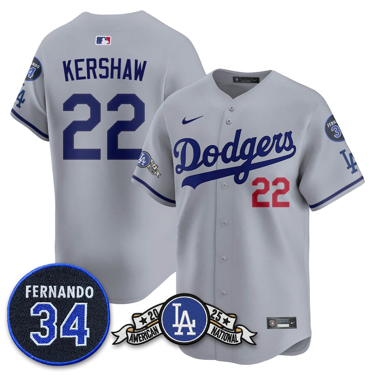 Los Angeles Dodgers 2025 National League Champions Jersey - All Stitched - Image 29