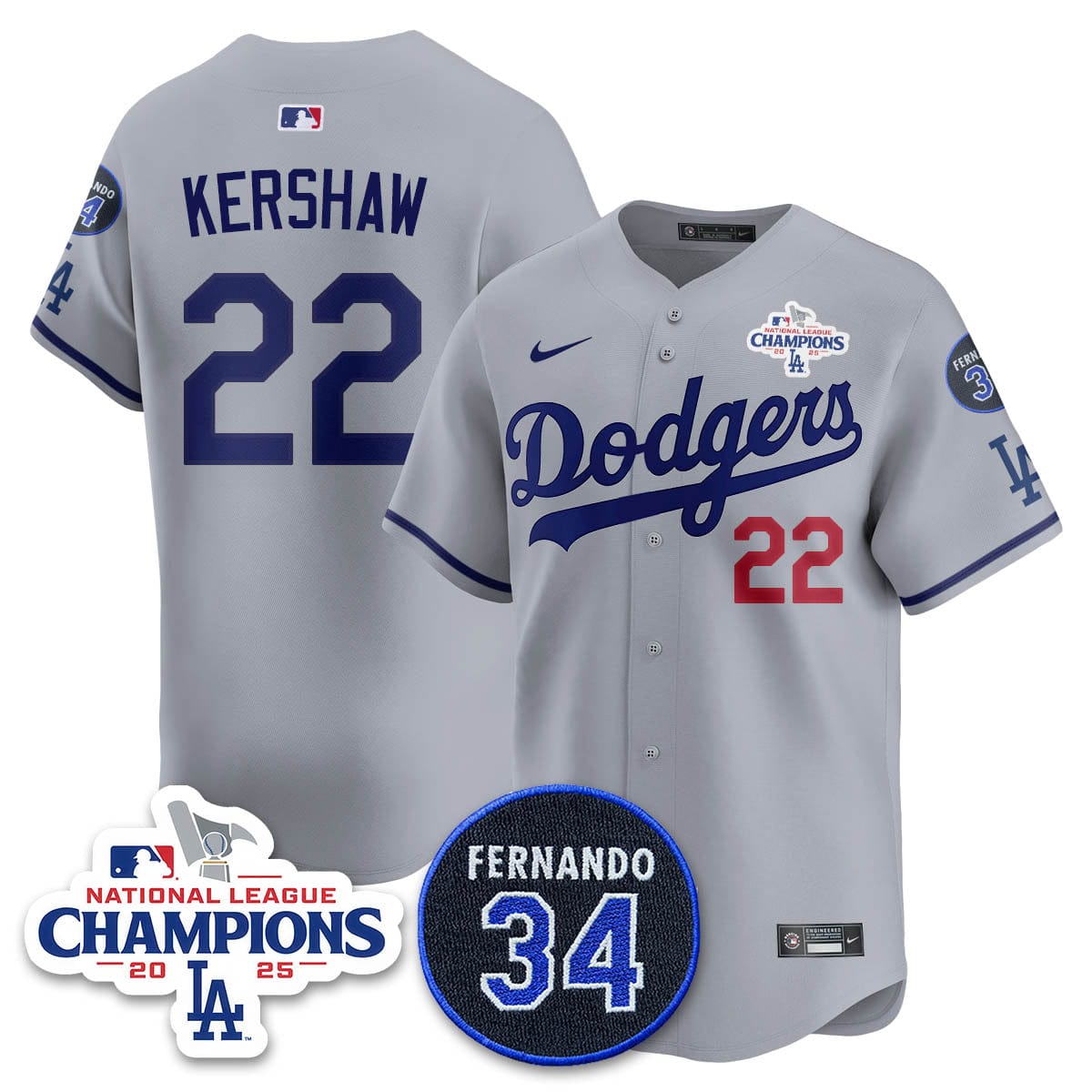 Los Angeles Dodgers 2025 NL Champions Jersey - All Stitched - Image 21