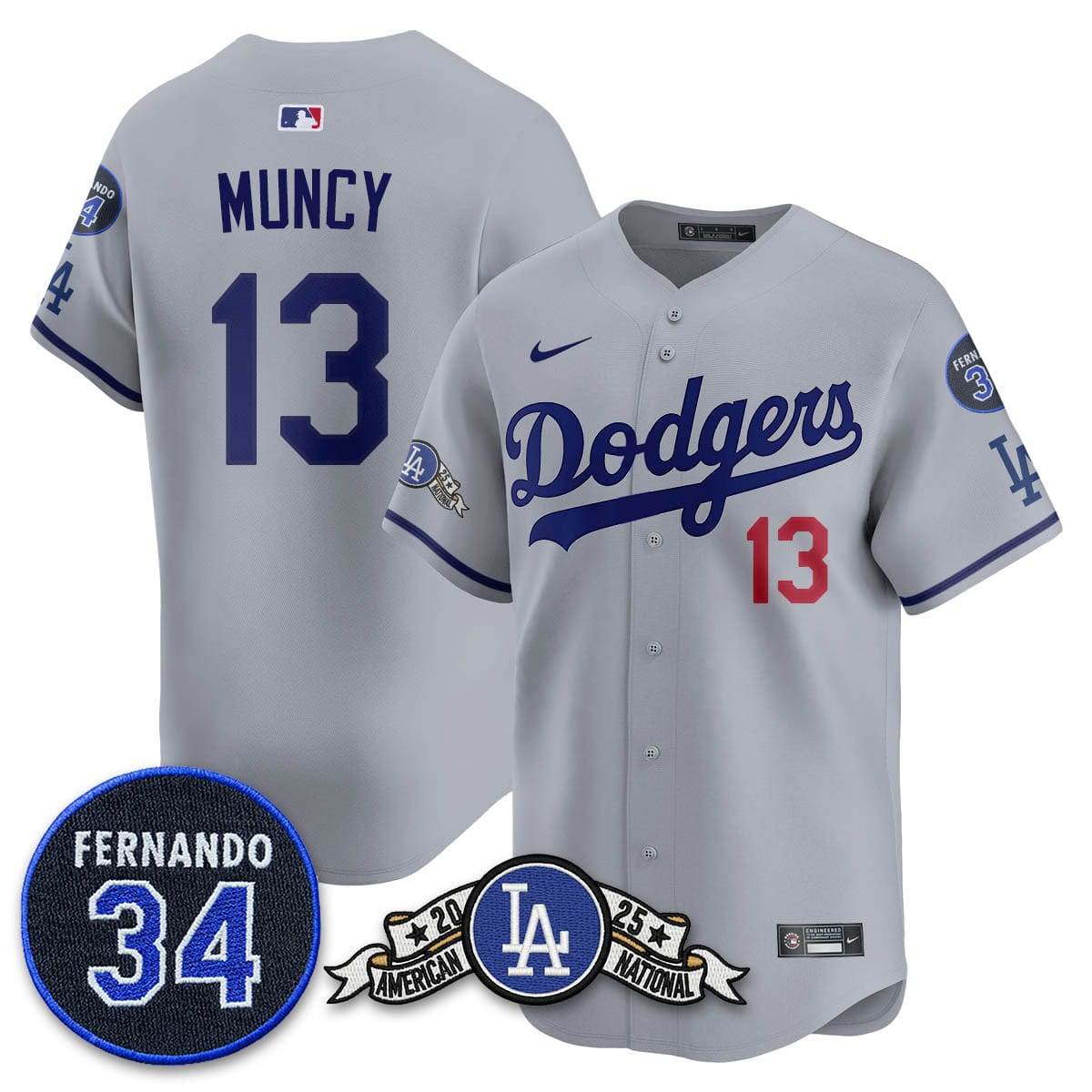 Los Angeles Dodgers 2025 National League Champions Jersey - All Stitched - Image 30