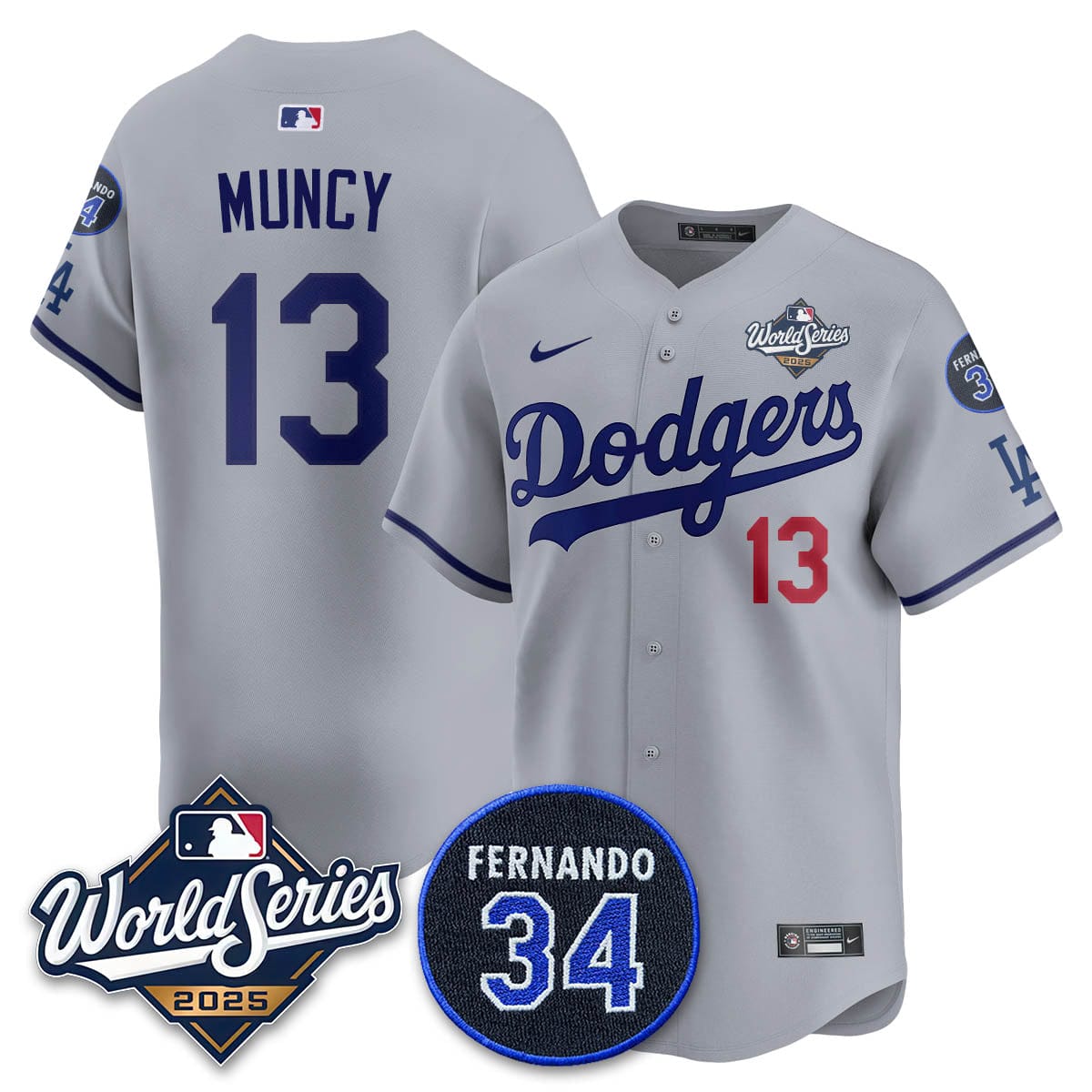 Los Angeles Dodgers 2025 National League Champions Jersey - All Stitched - Image 23