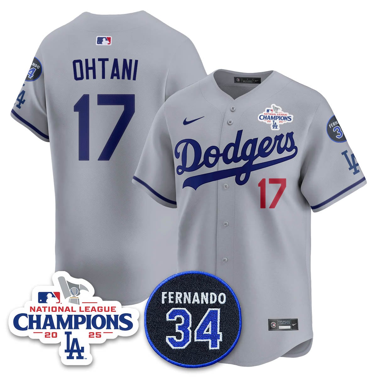Los Angeles Dodgers 2025 NL Champions Jersey - All Stitched - Image 23