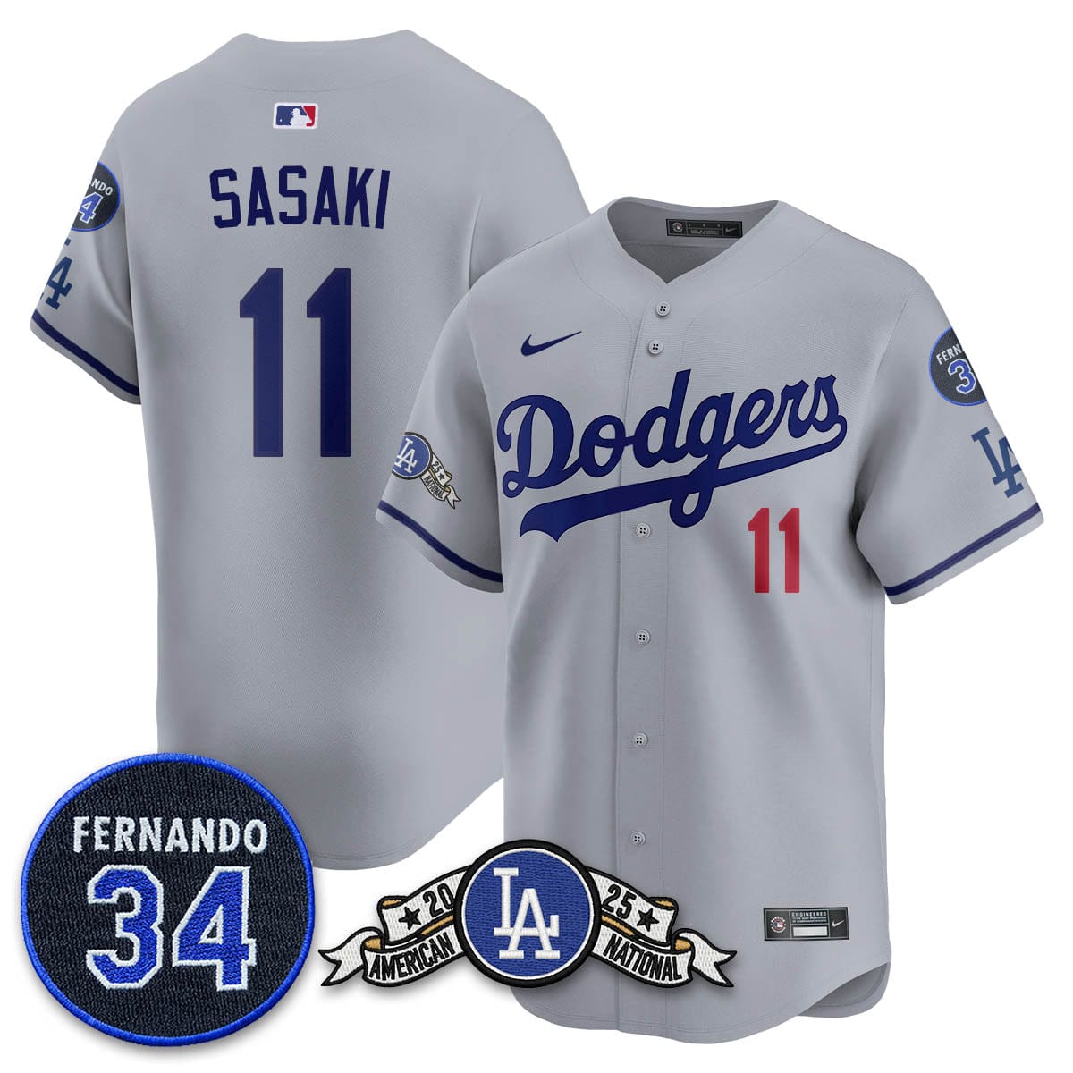 Los Angeles Dodgers 2025 National League Champions Jersey - All Stitched - Image 32