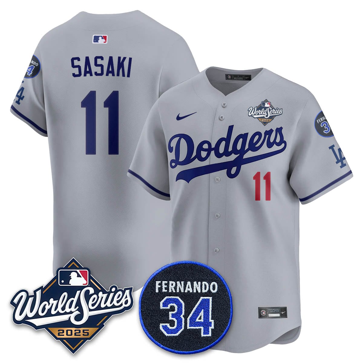 Los Angeles Dodgers 2025 National League Champions Jersey - All Stitched - Image 25