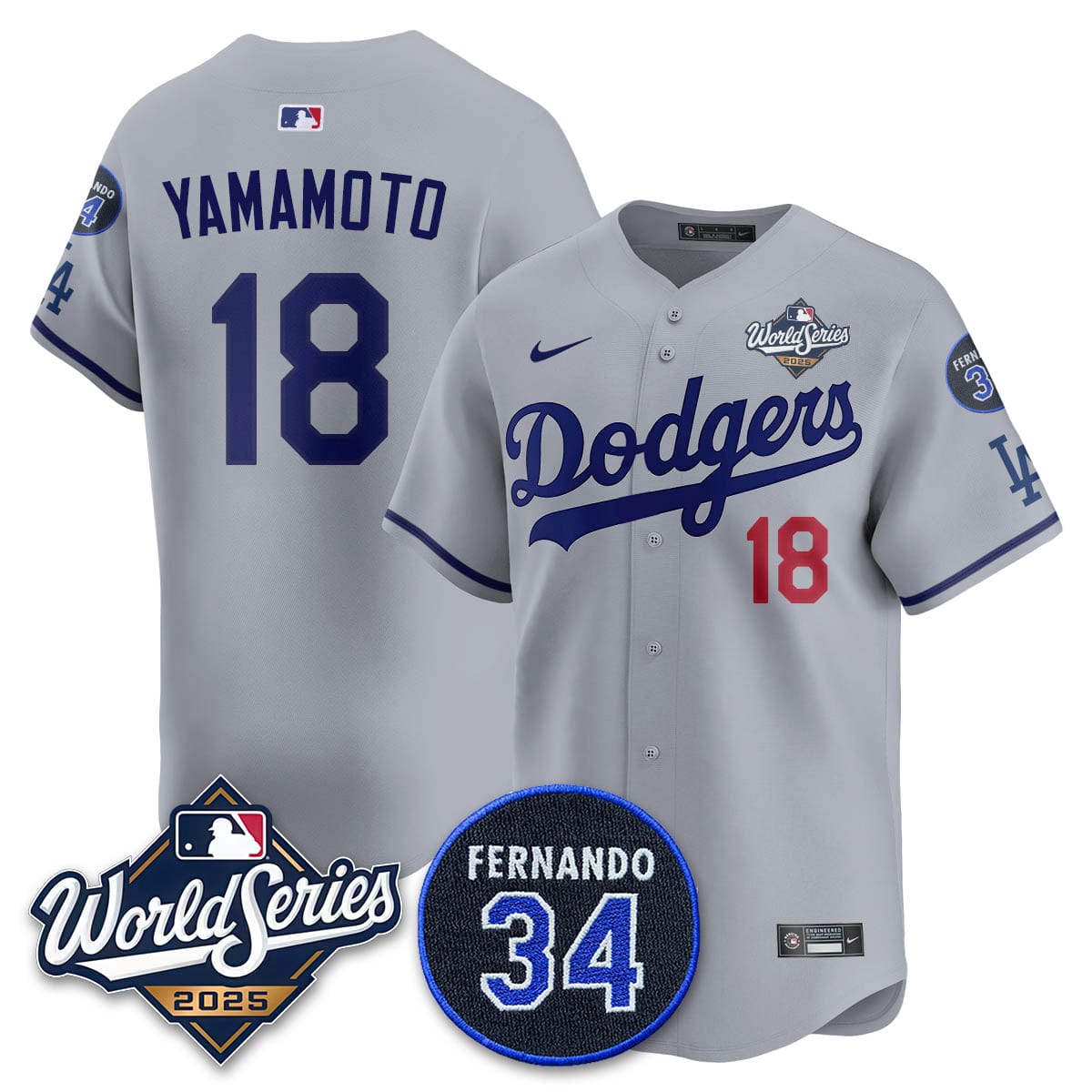 Los Angeles Dodgers 2025 National League Champions Jersey - All Stitched - Image 26