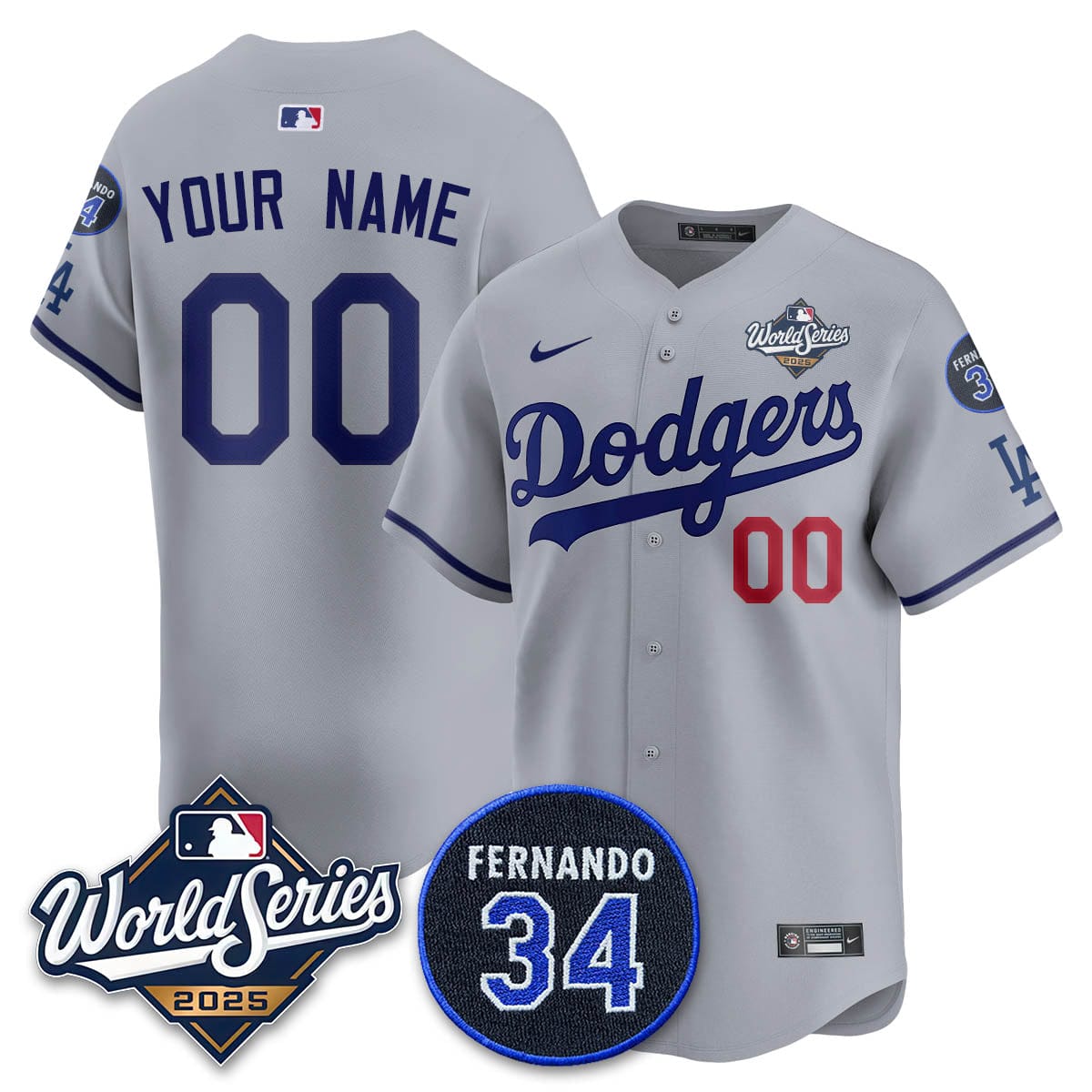 Los Angeles Dodgers 2025 National League Champions Jersey - All Stitched - Image 27