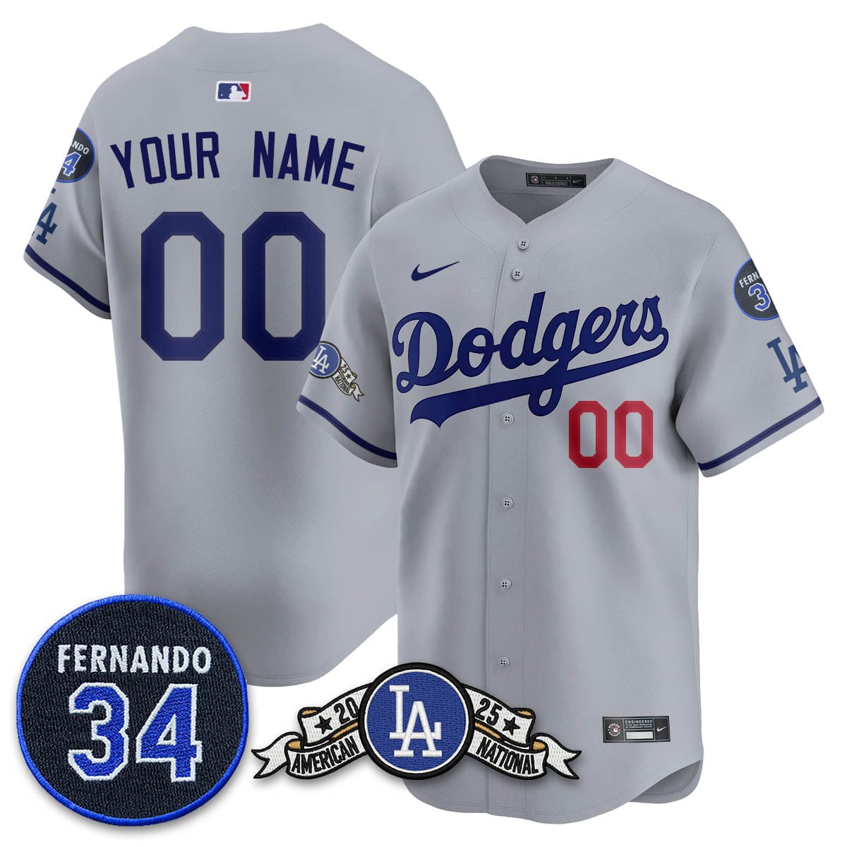 Los Angeles Dodgers 2025 National League Champions Jersey - All Stitched - Image 34