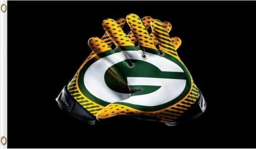 Green Bay Packers Gloves Flag 3X5 Ft Polyester Banner USA 90x150cm