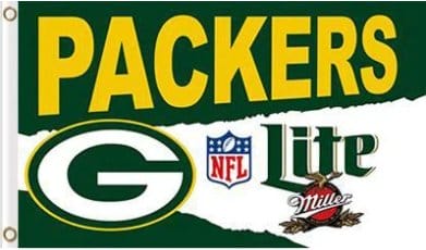 Green Bay Packers Lite Flag 3X5 Ft Polyester Banner USA 90x150cm