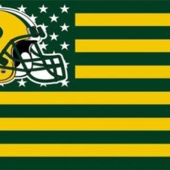 Green Bay Packers Star and Strips Flag 3X5 Ft Polyester Banner USA 90x150cm