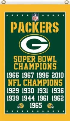 Green Bay Packers Super Bowl Champions Flag 3X5 Ft Polyester Banner USA 90x150cm
