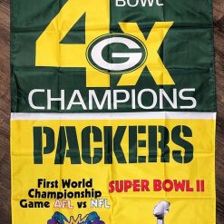 Green Bay Packers Vertical Super Bowl Championship Flag 3x5 ft Banner Man-Cave New
