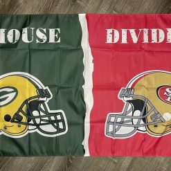 Green Bay Packers vs San Francisco 49ers House Divided Flag 3x5 ft Banner New