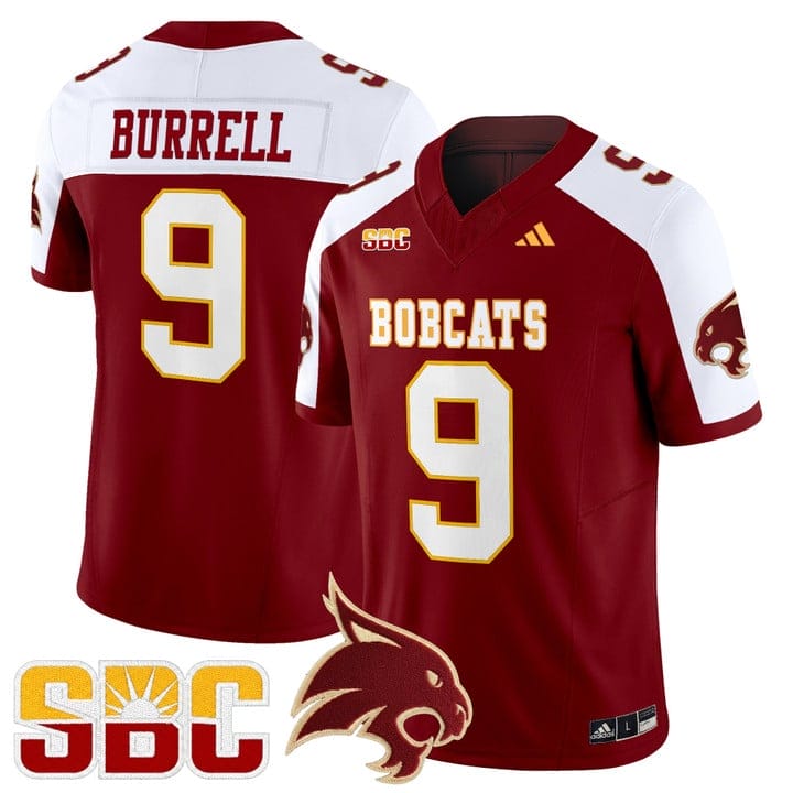 Greg Burrell Jersey #9 Texas State Bobcats 2025 Limited Stitched - Image 3