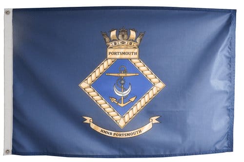 HMNB Portsmouth Flag with Eyelets Flag 3x5ft Banner Polyester