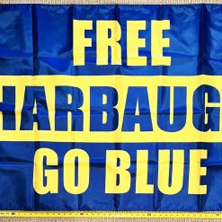 Harbaugh Flag Michigan Vs. Everybody Blue Wolverines Beer USA 3x5'
