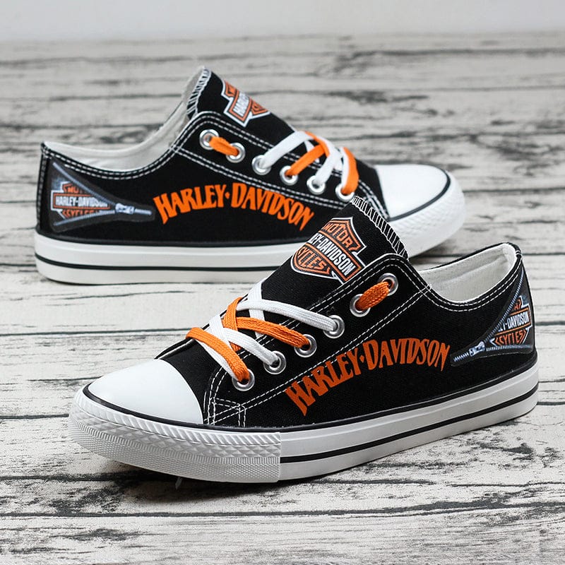 Harley Davidson Canvas Sneakers Shoes For Men Women Fans