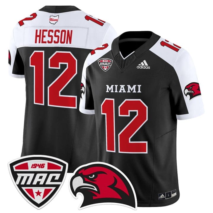 Henry Hesson Jersey #12 Miami OH RedHawks 2025 Vapor Limited Stitched - Image 3