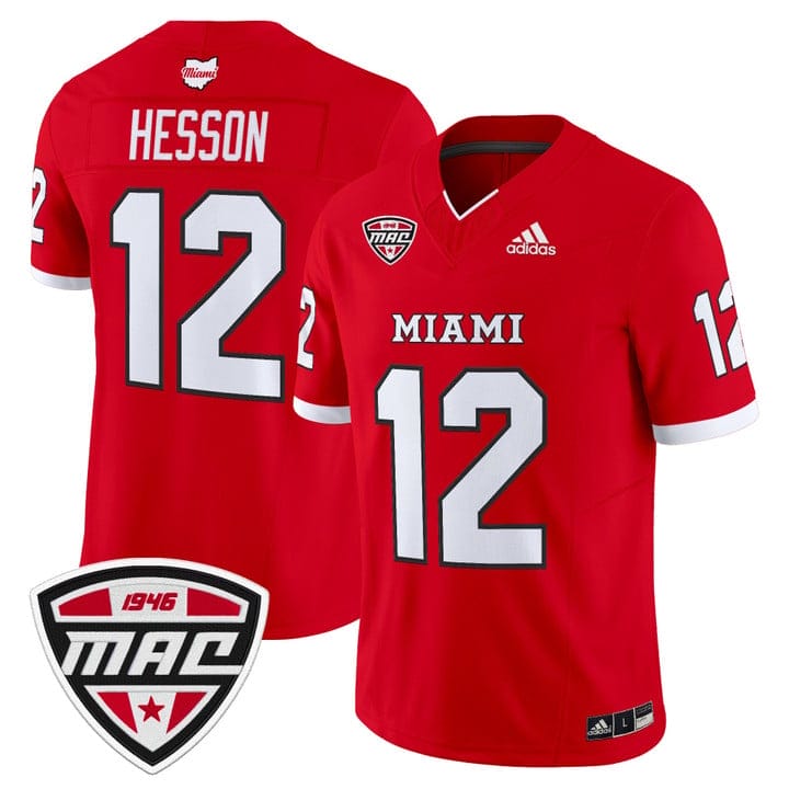 Henry Hesson Jersey #12 Miami OH RedHawks 2025 Vapor Limited Stitched - Image 5