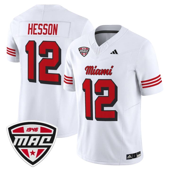 Alternative view of Henry Hesson Jersey #12 Miami OH RedHawks 2025 Vapor Limited Stitched