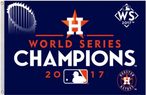 Houston Astros 2017 World Series Champions flag 3X5Ft Banner USA Polyester with Brass Grommets - 6