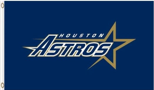 Houston Astros Blue flag 3X5Ft Banner USA Polyester with Brass Grommets - 25