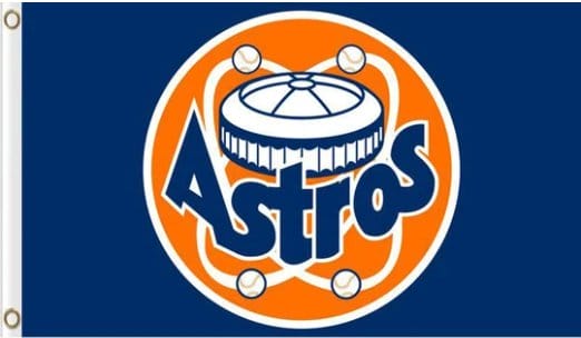 Houston Astros Blue flag 3X5Ft Banner USA Polyester with Brass Grommets - 26