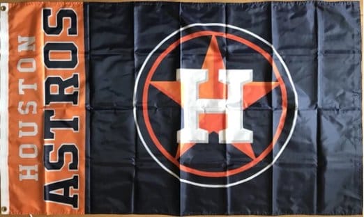 Houston Astros Logo Black flag 3X5Ft Banner USA Polyester with Brass Grommets - 22