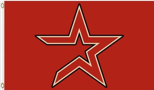 Houston Astros Red flag 3X5Ft Banner USA Polyester with Brass Grommets - 24