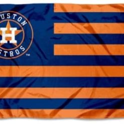 Houston Astros Stars and Stripes Nation flag 3X5Ft Banner USA Polyester with Brass Grommets - 3