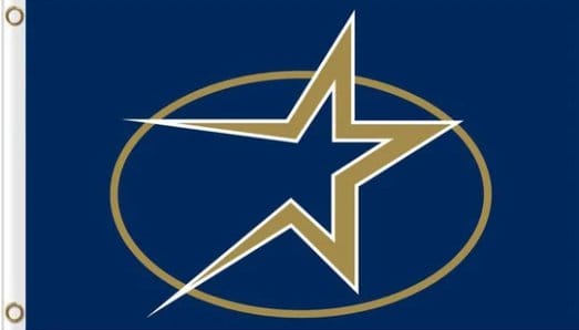 Houston Astros US flag 3X5Ft Banner USA Polyester with Brass Grommets - 12