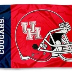 Houston Cougars Helmet Flag 3X5ft Banner Polyester with 2 Brass Grommets