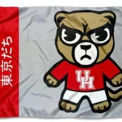 Houston Cougars Red Flag 3X5ft Banner Polyester with 2 Brass Grommets