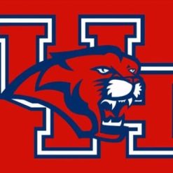 Houston Cougars Team Sport Flag 3X5ft Banner Polyester with 2 Brass Grommets