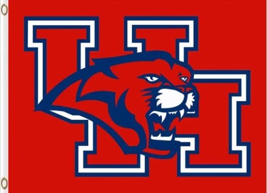Houston Cougars Team Sport Flag 3X5ft Banner Polyester with 2 Brass Grommets