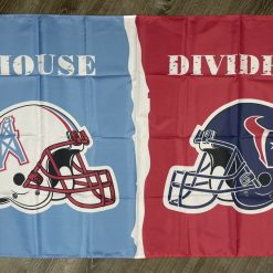 Houston Texans vs Houston Oilers House Divided Flag 3x5 ft Sports Banner